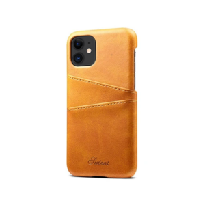 iPhone 11 - NX Design Læder Cover M. Kortholder - Lysebrun