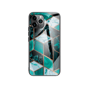 iPhone 11 Pro - DELUXE™ Marble Cover M. Glas Bagside - Emerald