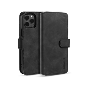 iPhone 11 Pro - DG.MING™ Classical Læder Etui / Taske M. Pung - Sort