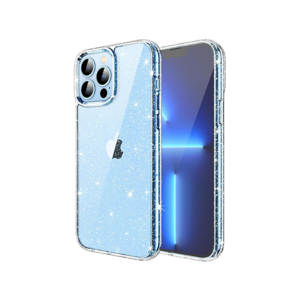iPhone 11 Pro Max - DeLX™ Glitter Silikone Cover - Sølv