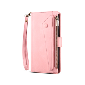 iPhone 12 - ESEBLE™ Læder Cover Etui M. Pung - Lyserød