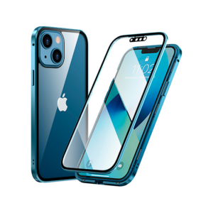 iPhone 13 - MagGuard™ 360 Magnetisk Cover M. Hærdet glas - Sierra Blue