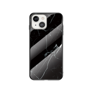 iPhone 13 Mini - DELUXE™ Marble Silikone Cover - Black Stone