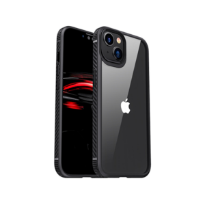 iPhone 13 Mini - MG™ TPU Carbon Stødsikkert Cover - Sort/Klar