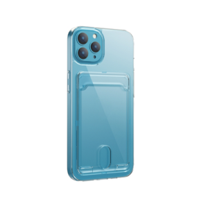 iPhone 13 Pro Max - DeLX™ Silikone Cover Med Kortholder - Gennemsigtig