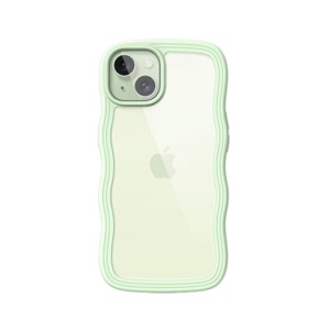 iPhone 14 - DeLX™ Wave Frame Silikone Cover - Grøn