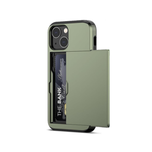 iPhone 14 Plus - Deluxe™ Håndværker Cover M. Kortholder - Army