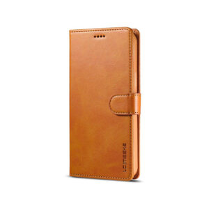 iPhone 14 Plus - LC.IMEEKE™ Læder Cover M. Kortholder - Lysebrun