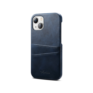 iPhone 14 Plus - NX Design Læder Cover M. Kortholder - Navy