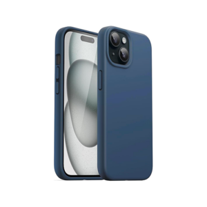 iPhone 15 - Deluxe™ Soft Touch Silikone Cover - Blå