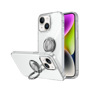 iPhone 15 Plus - DeLX™ Silikone Cover M. Ring - Gennemsigtig