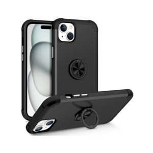 iPhone 15 Plus - DelX™ Håndværker Cover M. Ringholder - Sort