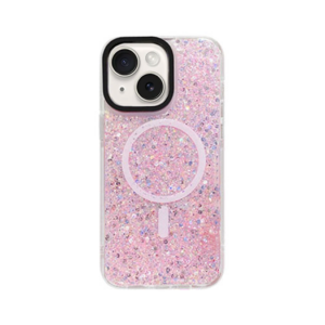 iPhone 15 Plus - MagSafe Glimmer Silikone Cover - Pink