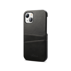 iPhone 15 Plus - NX Design Læder Cover M. Kortholder - Sort