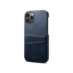 iPhone 15 Pro - NX Design Læder Cover M. Kortholder - Navy