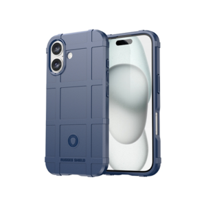 iPhone 16 Plus - RUGGED SHIELD™ Stødsikkert Håndværker Cover - Navy