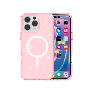 iPhone 16 Pro Max - DeLX™ Glitter Silikone Cover M. MagSafe - Pink