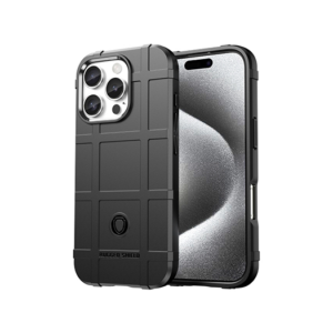 iPhone 16 Pro - RUGGED SHIELD™ Stødsikkert Håndværker Cover - Sort