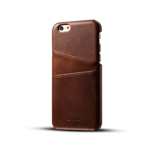 iPhone 6/6s - NX Design Læder Cover M. Kortholder - Brun