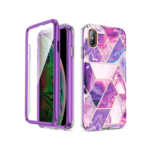 iPhone XS Max - UNIQ™ FULL 360° Marble Silikone Cover - LIlla