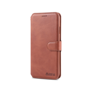 iPhone X/Xs - AZNS™ Diary Læder Etui / Taske M. Pung - Brun