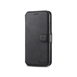 iPhone X/Xs - AZNS™ Diary Læder Etui / Taske M. Pung - Sort