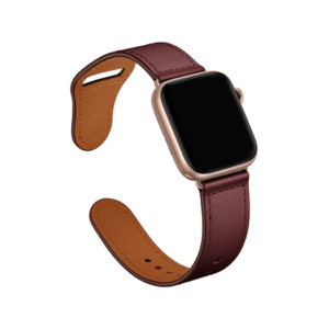 Apple Watch (38/40/SE/41/42mm) - FINESSE Ægte Læder Rem - Rød