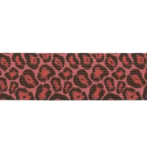 Elastik M/Dyreprint, Pink, 3 Cm.