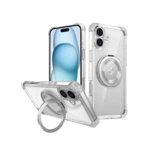 iPhone 16 Plus - DeLX™ MagSafe Cover M. Kickstand - Gennemsigtig