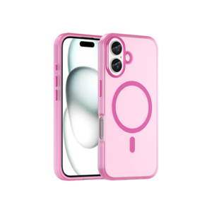 iPhone 16 Plus - DeLX™ Translucent MagSafe Silikone Cover - Pink