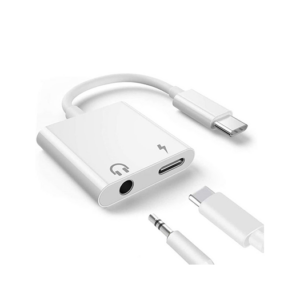 USB-C til 3.5mm Mini-jack Stik Hun / USB-C - Adapter - Hvid